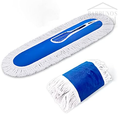 24" Industrial-Grade Cotton Dust Mop Head Refills – Easy Sweep for Home, Gym, Commercial Spaces – Heavy-Duty for Janitorial &Sweeper Replacement Housekeeping & Floor Sweeping (2)