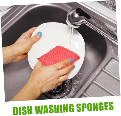 12pcs Non Scratch Scouring Pad Sponge for Kitchen Dishes Soft Nylon Scrubbers with Powerful Stain Removal Safe and Odor Cleaning Sponges for Utensils and Hard Surfaces