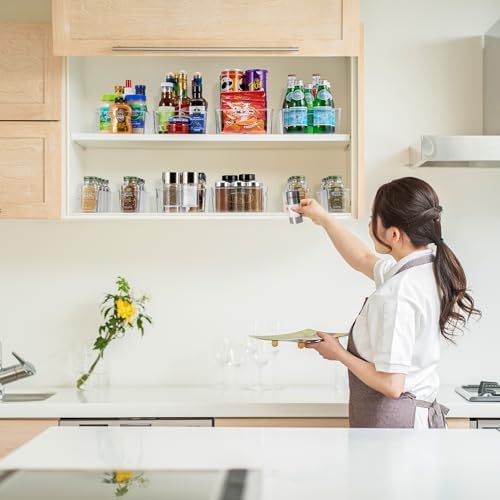 Sorbus Fridge Organizers and Storage, Clear Bins (20 Pack) | Plastic bin with easy access for cabinets, packaged food, produce and household supplies; contents stay visible for sorting