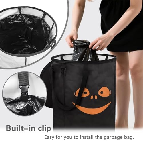 Grin of Terror Camping Garbage Can Collapsible Portable Party Trash Cans for Parties, Yard Waste, or Laundry - Camping Accessories