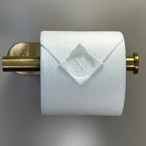 Toilet Paper Stamp Alphabet (Letter N) - Add a Unique Personal Touch to Your Bathroom Decor! Enhance Home Decor. Ideal for Housekeeping, Hotels, Rentals, Home Staging Decor