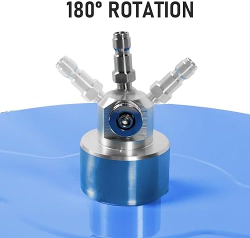 17" Pressure Washer Surface Cleaner with 4 Wheels, Coated Blue Stainless Steel Power Washer Surface Cleaner for Driveway Sidewalk, 1/4" Quick Connector, 2 Extension Wand, 4000 PSI