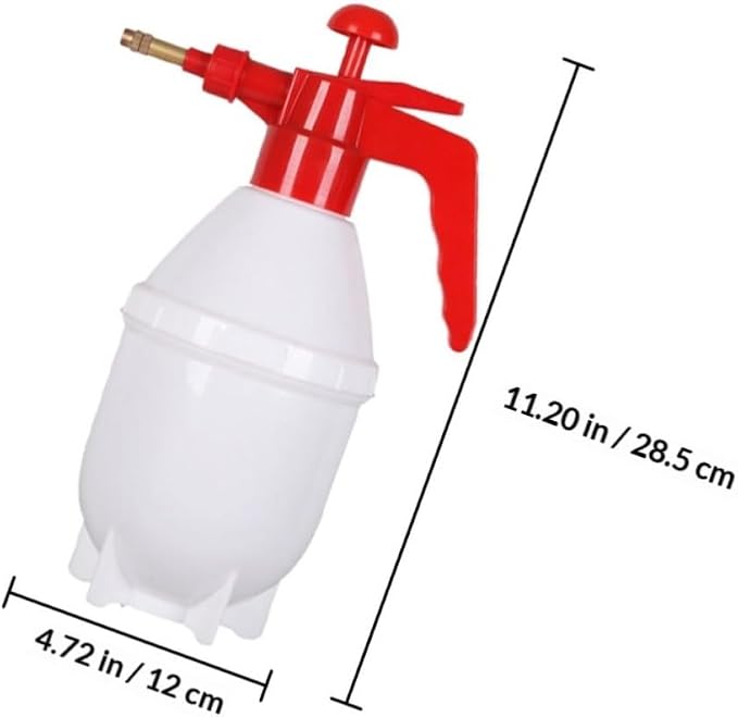 2pcs L Red Garden Sprayer with Adjustable Nozzle for Plants | Pp and Copper Build, Refillable 0.8l Capacity, Portable Indoor Outdoor Use