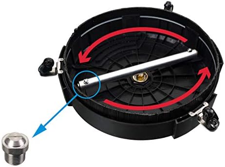 Tool Daily 15 Inch Pressure Washer Surface Cleaner with 3 Wheels, 40 Degree Surface Cleaner Tips