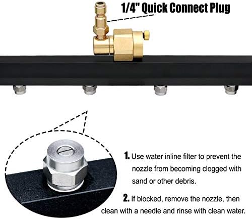 Pressure Washer Undercarriage Cleaner, 16 Inch Water Broom 4000 PSI | Pressure Washer Surface Cleaner Attachment with 2 Extension Wands & 60° Angled Wand for Under Car Washing