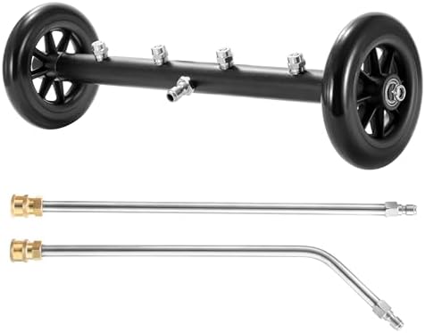 Tool Daily Pressure Washer Undercarriage Cleaner 16 Inch, 2 Extension Wands | Undercarriage Pressure Washer Attachment, Under Car Wash, 1/4" Quick Connect, 4000 PSI