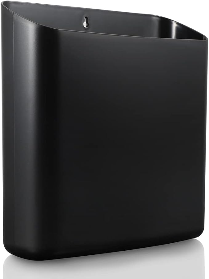 Picowe Magnetic Laundry Storage, Large Lint Holder Bin for Laundry Room, Space-Saving Trash Container Hanging on Dryer, Washer or Wall Mount Trash Bin (Black)