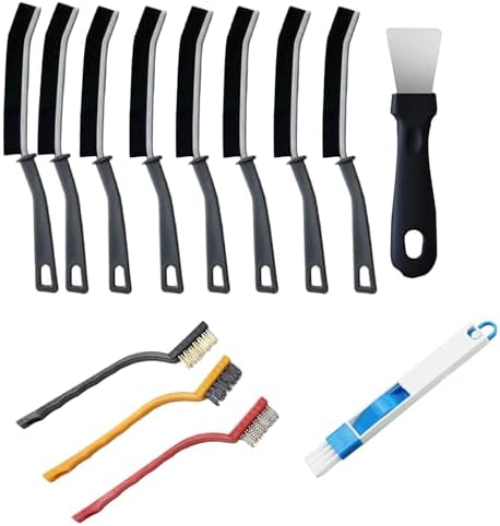 13 Pcs Crevice Cleaning Brush Tools Thin Hard Bristle Gap Brushes Small Spaces Cleaning Supplies for Bathroom Shower Bottle Corner Grout Kitchen Toilet Cup Sink Window Track Narrow Crevice Tool