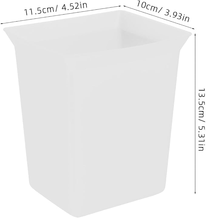 Outanaya Plastic Storage Basket with Handle for Cleaning Supplies Organizer, Small Multi-purpose Plastic Caddy Bin, White Portable Housekeeping Tool Storage for Bathroom and Service Cart
