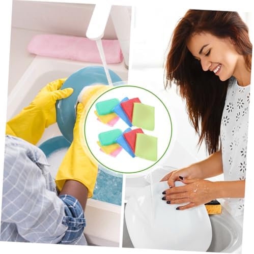 Mikinona 24pcs Non-Scratch Scrubber Sponges for Kitchen Cleaning Nylon Dishwashing Pads Reusable Soft Pads for Hard Surfaces Odorless Scratch- for Dishes and Cookware