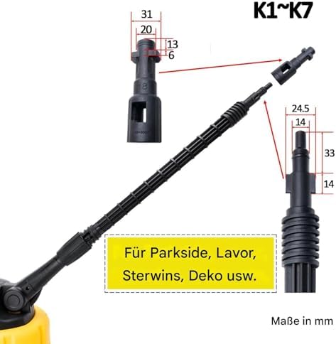 Pressure Washer, Concrete Cleaner, Pressure Washer Broom | Reusable Cleaning Tools Sidewalk Scrubber, Portable Outdoor Scrub Cleaner for Driveways, Walkways, Yards, A: Foam