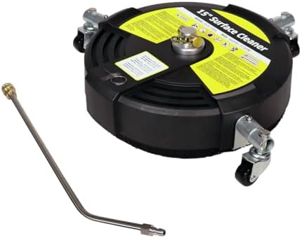 15” Plastic Reversible Flipping Surface Cleaner W/Rotating Detachable Wheels
