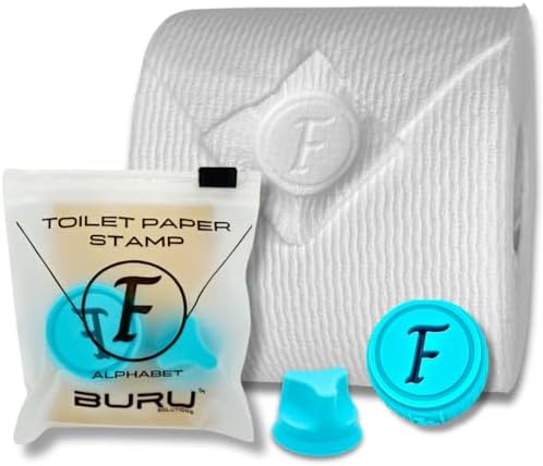 Toilet Paper Stamp Alphabet (Letter F) - Add a Unique Personal Touch to Your Bathroom Decor! Enhance Home Decor. Ideal for Housekeeping, Hotels, Rentals, Home Staging Decor