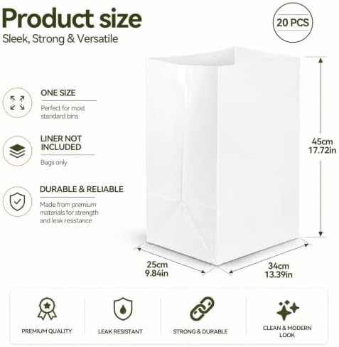 20 Pcs 13 Gallon Collapsible Disposable Trash Cans | Foldable Portable Plastic Waste Recycling Bins, Reusable Large Capacity Garbage Containers Grey 20PCS