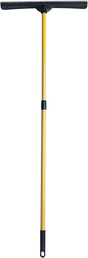 FURemover Pet Hair Removal Rubber Broom, Heavy Duty Cleaning 18" Broom Head | Multi-Surface Rubber Broom with Built in Squeegee Edge, Sweeps up Fur, Hair, and Debris on Tile, Wood, Vinyl, and Carpet