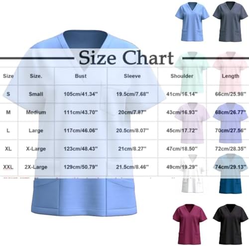 Lightweight Scrubs Top for Women Nursing Tops 2026 Cleaning Clothes for Housekeeping Womens Scrub Tops Short Sleeve
