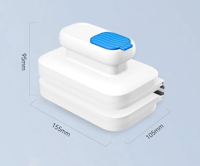 Double Sided Magnetic Window Cleaner with Auto Water Output | Magnetic Glass Cleaner with Double Water Storage, Household Window Cleaning Tool(B-for glass 8-15mm)