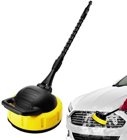 Pressure Washer, Concrete Cleaner, Pressure Washer Broom | Reusable Cleaning Tools Sidewalk Scrubber, Portable Outdoor Scrub Cleaner for Driveways, Walkways, Yards, B: No Foam Pot