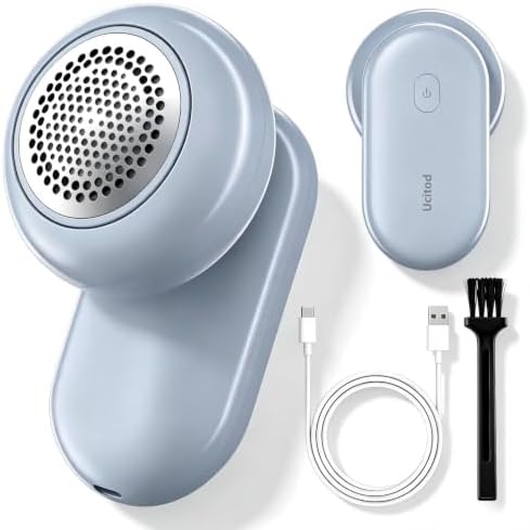 Rechargeable Fabric Shaver,Electric Lint Remover for Clothes & Couch | Long Lasting Battery Lint remover shaver,Easy-Clean,Multi-Fabric Compatible,Detachable Lint Tray,Fast Type-c Charging-Blue