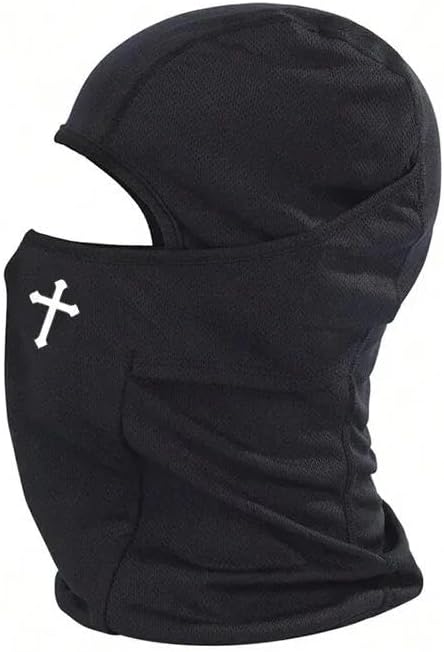 Breathable Black Cross Balaclava Full Face Ski Mask Perfect for Bicycle, Motorcycling, Hiking,Skiing for Outdoor Sports Tool