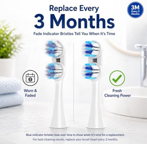 Spin Brush Pro Clean Replacement Heads, Old Version, 8 Pack | Compatible with Pro Whiten,Pro+ Deep Clean & Pro+ Gum Health(ONLY for Old Version Spinbrush) NOT Compatible with NEW Models