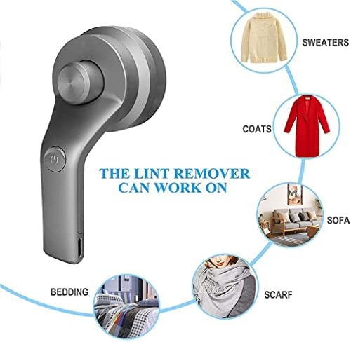 Fabric Shaver, Rechargeable Lint Remover with 6-Blades and Electrostatic Brush, Effectively Fuzz