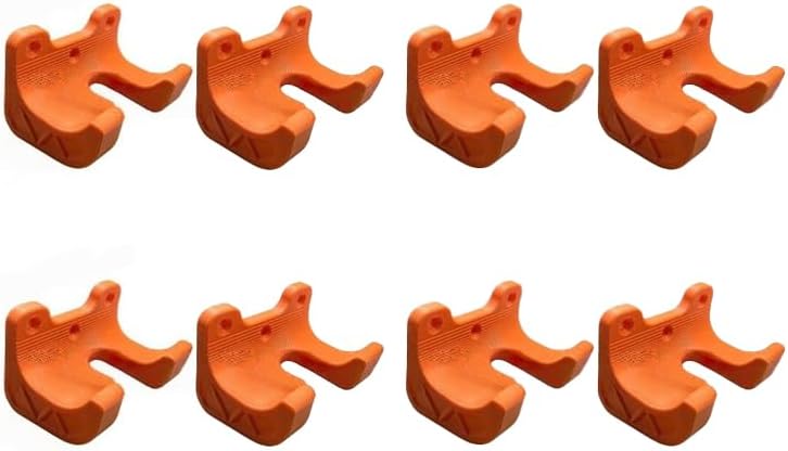 8 Pack Garden Tool Holder Wall Mount, Heavy Duty Tool Hangers with Screws, Wall Mounted Tool Storage Hooks for Shovel, Rake, Broom, Mop, Garage, Shed, Yard Organizer