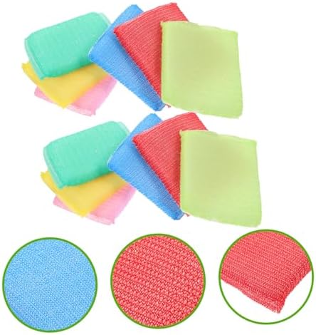 Luxshiny 12pcs Non Scratch Kitchen Dish Sponges Soft Nylon Scrub Pads for Powerful Stain Removal Multipurpose Cleaning Sponges for Utensils and Hard Surfaces and Safe for Daily Use