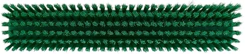 Vikan 31752 16" Heavy-Duty Push Broom, Soft/Stiff, Green