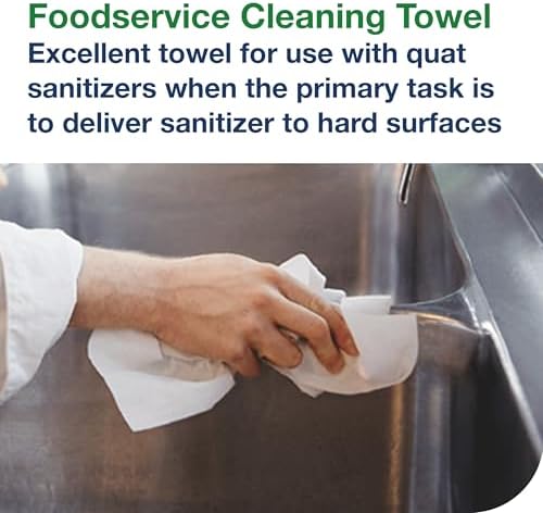 Tork Foodservice Cleaning Towel White, 1/4 Fold, 1 x 150 Towels, 192197