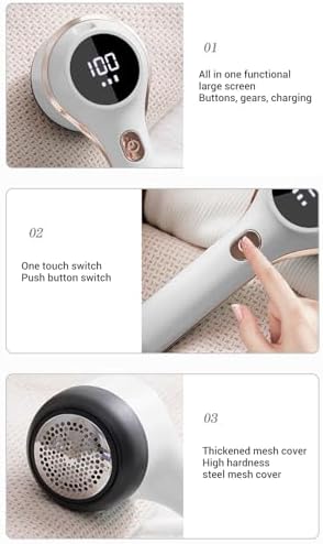 Fabric Shaver, Electric Lint Remover for Clothes, Lint Shaver for Clothing, Rechargeable Fuzz Remover Fabric Shaver, Sweater Shavers to Remove Pilling for Clothes Furniture