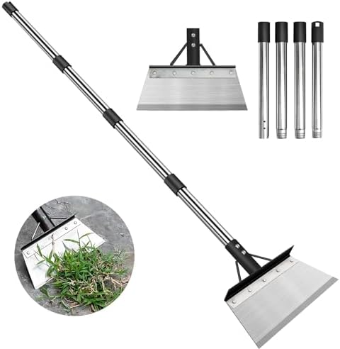 INCIKITI Multifunctional Garden Cleaning Shovel, Flat Shovel | Flat Shovel with 59" Adjustable Handle, Snow Ice Scraper, Outdoor Spade Tool for Weeding, Lawn Edging, Ice Removal