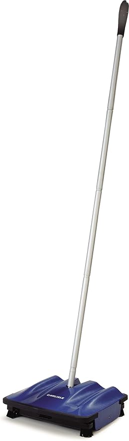 Carlisle FoodService Products Duo-Sweeper Rubberized Carpet and Floor Sweeper – Efficient Manual Cleaning for Restaurants with Low Pile Carpets (Pack of 4)