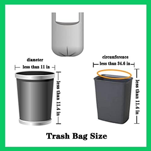 Small Black 4 Gallon Trash Bag,Handle,200 Counts Small Garbage Bags | Thicken Value, For Bathroom Bedroom Office Kitchen