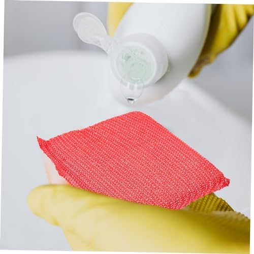ULTECHNOVO 12pcs Non Scratch Scouring Pad Dish Sponges for Washing Dishes Soft Nylon Kitchen Cleaning Sponges with Superior Stain Removal Power Flexible and for Utensils and Hard Surfaces