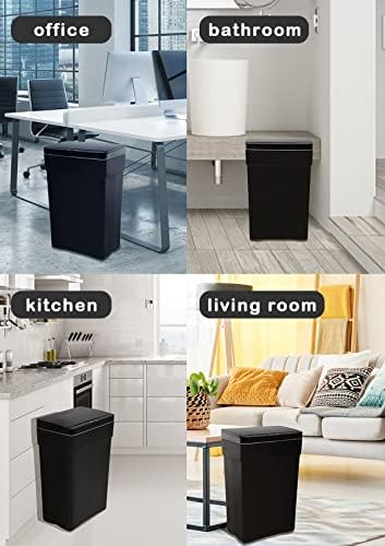 13 Gallon/50 L Kitchen Trash Can with Lid, Garbage Can with Touch-Free Lid, Cute Trash Bin Automatic Bathroom Trash Can, Motion Sensor Waterproof Trash Bin
