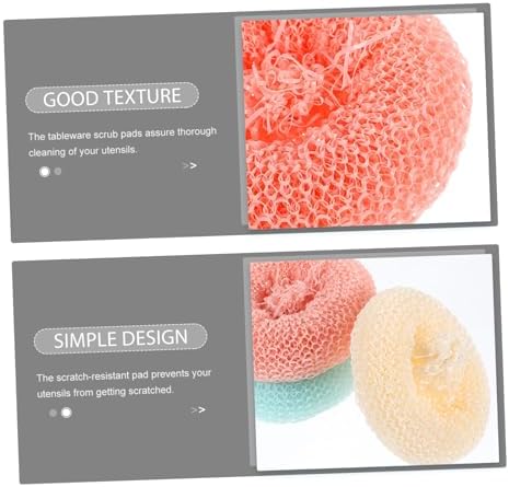 Hemoton 10pcs Dish Scrubbers Scratch-Resistant Kitchen Cleaning Pads for Dishes and Utensils Versatile Plant Scrubbers for Efficient Dishwashing