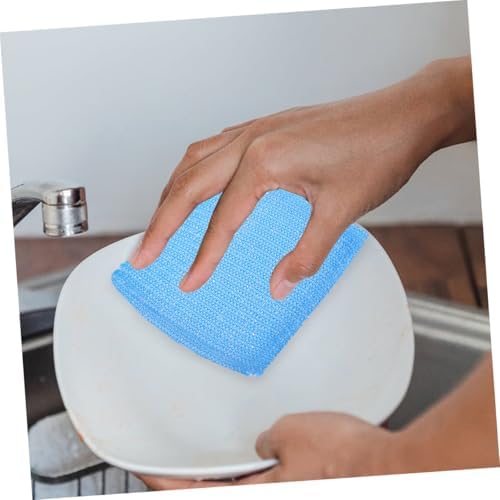KICHOUSE 24pcs Non-Scratch Nylon Dish Scrubber Pads Heavy Duty Reusable Cleaning Sponges for Dishes Pots and Pans Odor Gentle Dishware Multi- Use