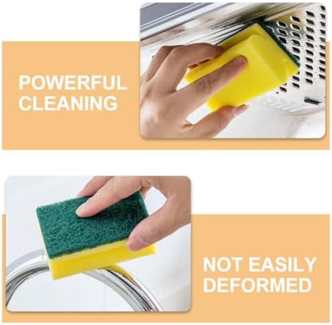 10pcs Non-Scratch Kitchen Sponges Scrubber Pads for Dishwashing and Pan Cleaning, Eco-Friendly Multipurpose Scrub Sponges for Household Kitchen Use