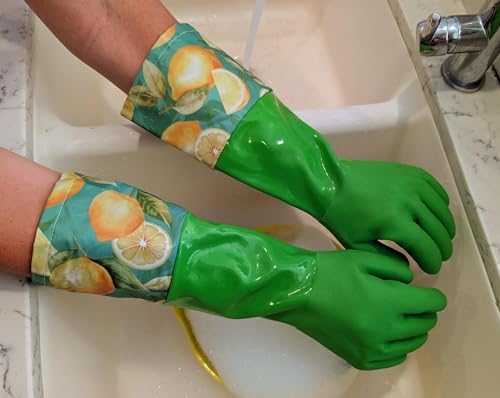 Star Kitchen & Home True Blues Deluxe Gauntlet Dishwashing Gloves