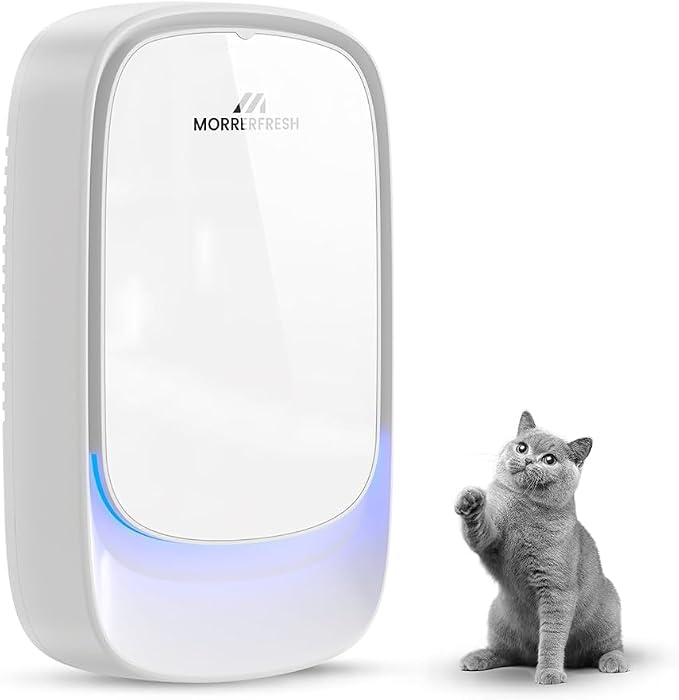 Plug in Air Ionizers and Cat Litter Box Deodorizer | Negative Ion Air Purifier and Pet Odor Remover for Dogs/Cats, Quiet Freshener for Home Kitchen, Smoke Dust Mini Cleaner