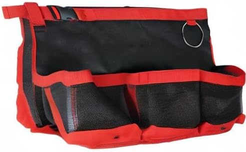 MELOTOUGH Bucket Car Wash Tool Organizer for Garden | Multiple Compartments, Fit 3.5-5 Gal Buckets, Classic Red, Durable Mesh Pockets, Water-Resistant, Easy To Carry