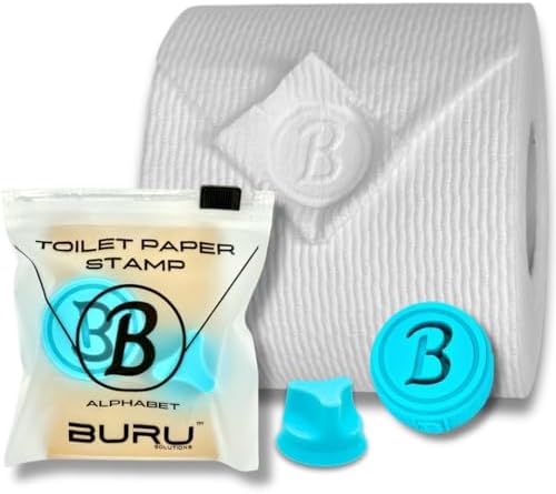 Toilet Paper Stamp Alphabet (Letter B) - Add a Unique Personal Touch to Your Bathroom Decor! Enhance Home Decor. Ideal for Housekeeping, Hotels, Rentals, Home Staging Decor