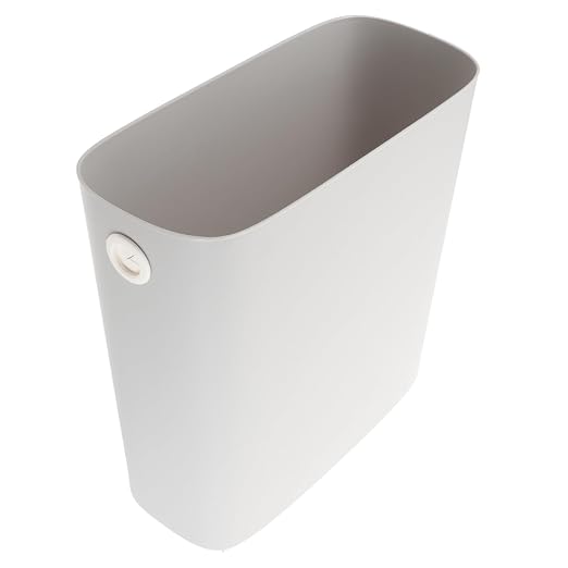 Vaguelly Plastic Kitchen Trash Can Lid Slim Bin for Bathroom Bedroom Office Easy Cleaning
