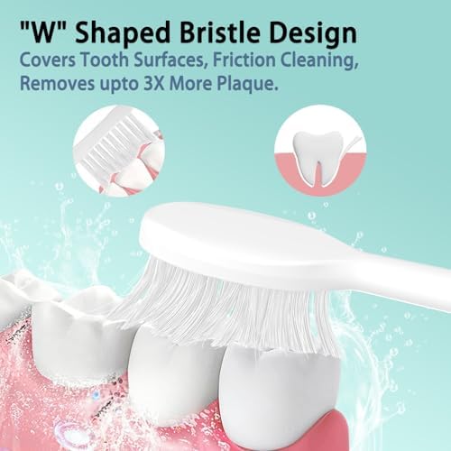 Toothbrush Replacement Heads for TAO Clean Electric Toothbrush, 10 Pack | Medium Soft Bristles, Adults Tooth Brush Head Refill