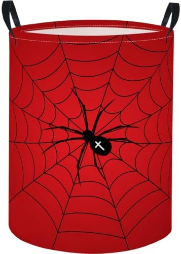 Baby Laundry Basket Baby Nursery Hamper Kids Laundry Basket Toy Storage Bin for Boys Room Decor Gift Baskets for Bedroom Bathroom(Spider Web)