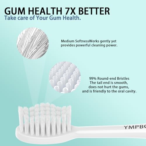 Toothbrush Replacement Heads for TAO Clean Electric Toothbrush, 10 Pack | Medium Soft Bristles, Adults Tooth Brush Head Refill