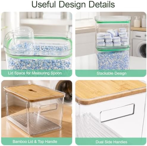 5-in-1 Trash Bag Dispenser, Laundry & Dishwasher Pods Storage Container | Space-Saving Under Sink Garbage Bag Dispenser for 13/30/33 Gallon Bags & Laundry Room Storage. Home Organization Must Haves!