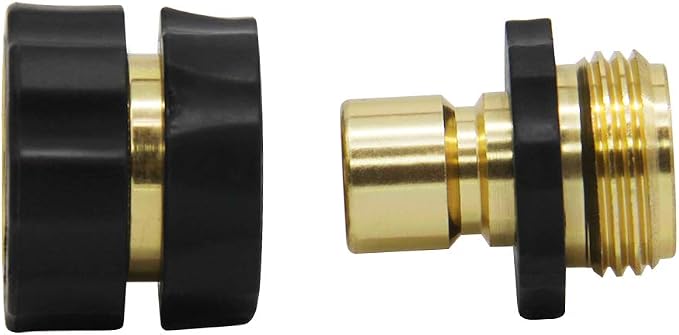 Twinkle Star 3/4 Inch Garden Hose Fitting Quick Connector, 2 Sets | Male and Female 2 Sets, Garden Hose Adapter, Quick Connect Hose Fittings, Water Hose Quick Connect Fittings
