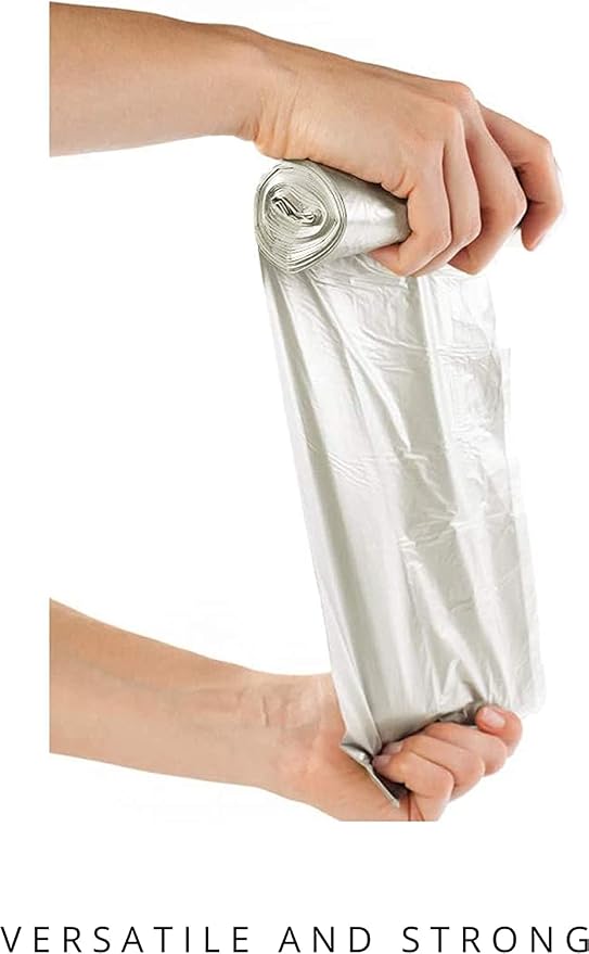 NETKO Clear Kitchen Trash Bags 7-10 Gallon Clear Plastic Garbage Bag for Kitchen, Home, Office, Bathroom - Wastebasket Bin Liners - High Density, Leak-Proof Waste Basket Bags - 100 Pack